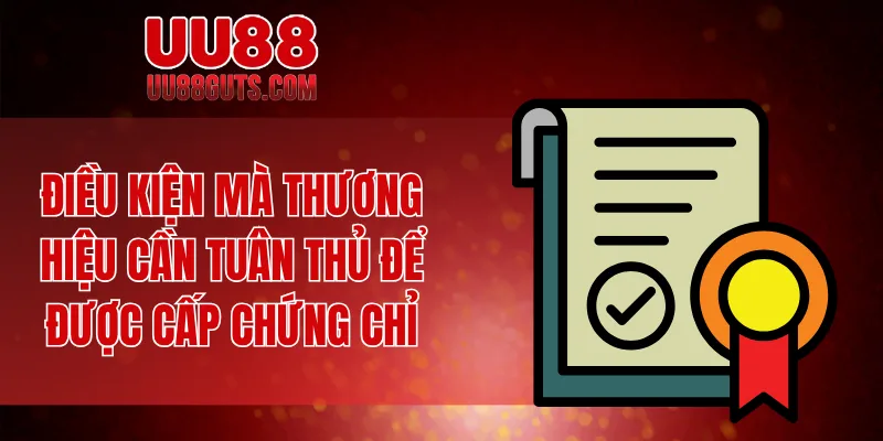Điều kiện mà thương hiệu cần tuân thủ để được cấp chứng chỉ