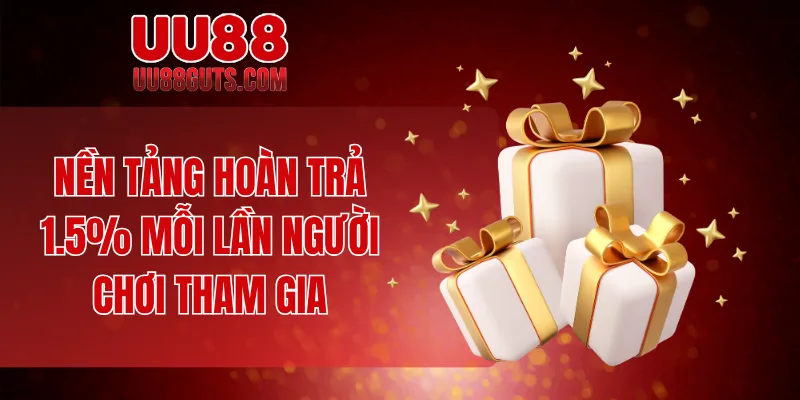 Nền tảng hoàn trả 1.5% mỗi lần người chơi tham gia